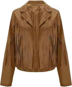 Chaquetas de cuero vaquera de estilo clásico para mujer de calle alta 2025, último diseño, transpirable, bordado con calefacción, nueva moda - Product Image 6