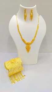 Indian Manufacturer Trendy Bridal Jewellery <b>for</b> Turkey Marriage Long Necklace Set With Earrings <b>for</b> Women <b>Charm</b> Ready to Ship - Product Image 3