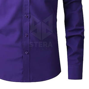 Camisa de Vestir Transpirable de Otoño para Hombre de Marca Privada, Hecha a Medida con Logotipo, Color y Talla Personalizados, Tejido de Alta Calidad de Spandex/Algodón - Product Image 6
