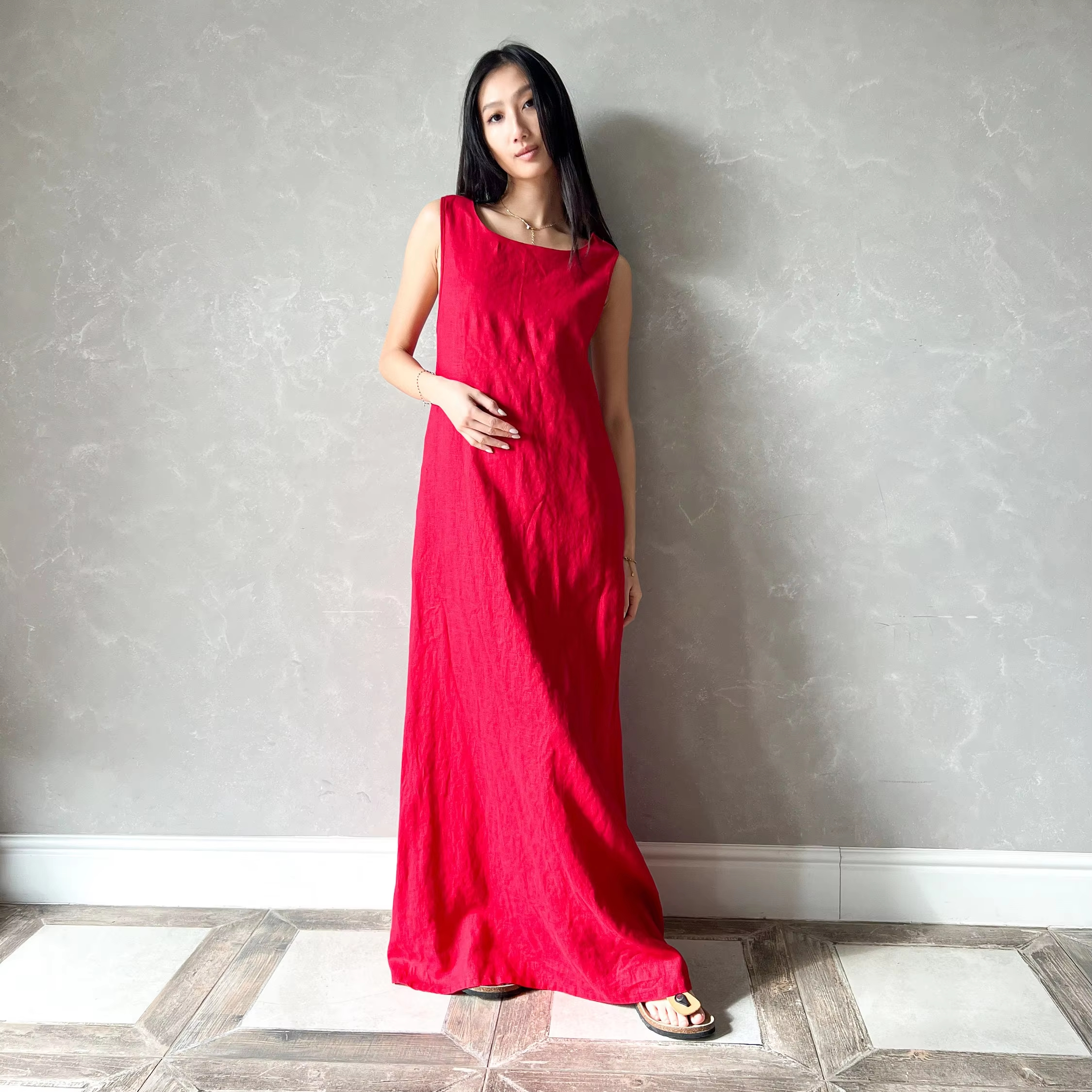 strapless open back dress Goddess Kaftan maxi Dress - Red Kaftan maxi dress