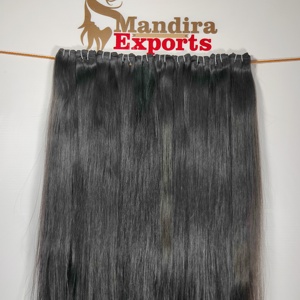 100% cheveux vietnamiens bruts pas d'enchevêtrement pas de perte Double dessiné paquet de cheveux raides naturels cuticule aligné Extensions de cheveux humains - Product Image 3