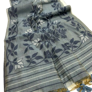 Cao Cấp Mềm Jamdani Georgette Vải Lụa Đẹp Ren Biên Giới Làm Việc Hoa In Màu Sắc Tuyệt Đẹp Ưa Thích Đảng Saree Áo - Product Image 1