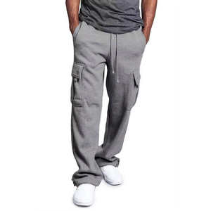 Pantalon de survêtement cargo en coton et polyester pour homme, dernière conception, pantalon multi-poches, coupe ample, droite, style tendance - Product Image 1
