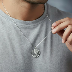 จี้ทองคำ 14K ประดับเพชรทรงกลมธรรมชาติ สำหรับผู้หญิงและผู้ชาย - Product Image 5