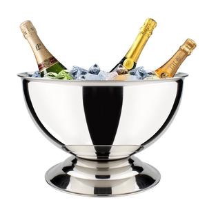 Stainless Steel Ice Bucket Double Walled Beverage Tub Ice Cube <b>Container</b> Cooling Tool for Home Picnics Party - Product Image 4