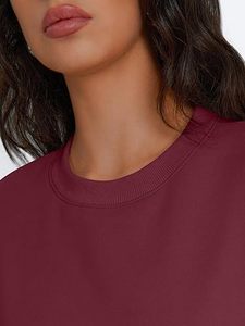 Women's Fall Winter <b>Crewneck</b> Sweatshirt 2025 Fashion Casual Pullover with Long Sleeves Lined Hoodies for Women - Product Image 5