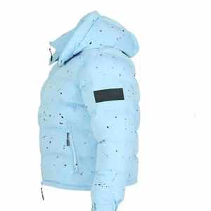 Manteau d'hiver rembourré respirant d'extérieur du fabricant, noir brillant, personnalisé pour hommes, veste matelassée épaisse en duvet pour hommes - Product Image 6