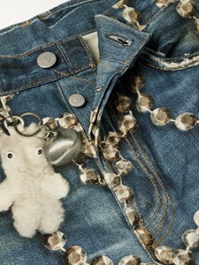 ผู้ผลิตกางเกงยีนส์เดนิม กางเกงยีนส์ทรงหลวมพิมพ์ลายดิจิตอล DTG ออกแบบเองสำหรับผู้ชาย - Product Image 5