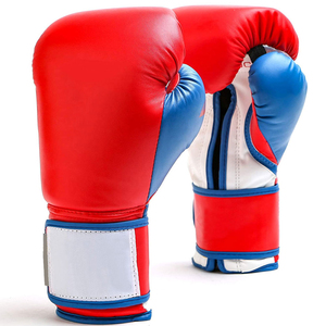 Gants de boxe durables avec logo personnalisé Gants d'entraînement sportif de gymnastique de qualité XL Adultes Protection des mains 6oz 10oz 14oz Fabriqué en cuir PU - Product Image 1