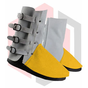 รองเท้าหุ้มขาหนังวัวแยกสีระบายอากาศได้ดีอุปกรณ์ป้องกันความปลอดภัยทางอุตสาหกรรมแบบมืออาชีพปรับแต่งสีได้ - Product Image 6