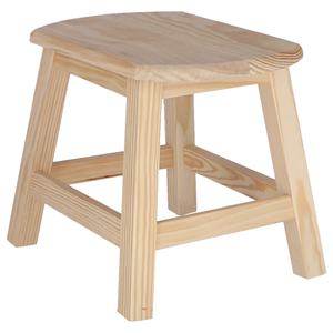 WELL HOME Sgabello Ovale Grande in Legno Grezzo 36x29x30 cm per Uso in Soggiorno - Product Image 1