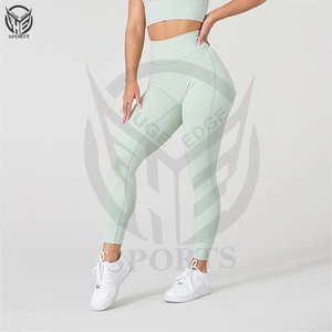 Leggings de yoga de cintura alta para mujer, pantalones de yoga con efecto levanta glúteos, ropa deportiva de gimnasio al por mayor en tallas grandes. - Product Image 4