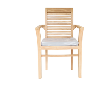 Modern Solid Teak Wood Dining Chair with <b>Backrest</b> Cooling Not Foldable for Home Apartment Park or Hotel Use - Product Image 3
