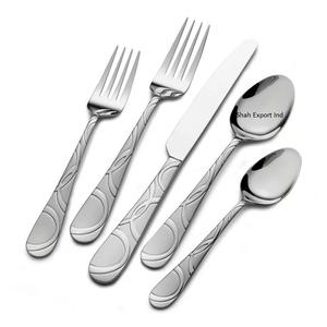 Juego de cubiertos de metal decorativo de mesa con mango real gris acabado para el hogar y los hoteles vajilla juegos de cubiertos para comer - Product Image 6