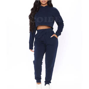 Sudadera con capucha recortada informal de algodón suave informal 2025 para mujer, nuevo diseño, Top corto con logotipo personalizado, Sudadera con capucha para mujer - Product Image 1