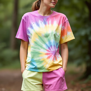 Ensembles de t-shirts et shorts imprimés solides pour femmes pour Jogging Fitness Running-Respirant Séchage rapide Coton Polyester Impression numérique - Product Image 4