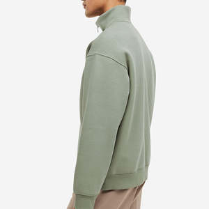 Sweat-shirt à capuche mi-zippé brodé pour homme, 100% coton, haute qualité, sport, hiver - Product Image 6