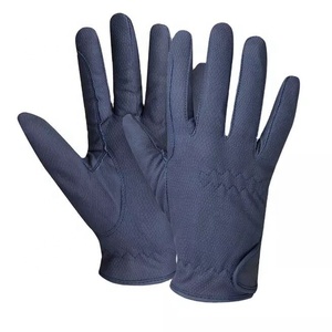 Gants d'équitation en cuir respirants et portables avec logo personnalisé Gants de polo d'extérieur équestres imperméables au doigt complet - Product Image 1