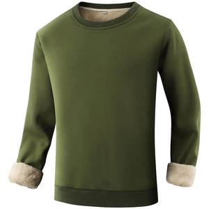 Sudadera de cuello redondo de manga larga con forro de Sherpa GSM 280 con logotipo personalizado para hombre - Product Image 1