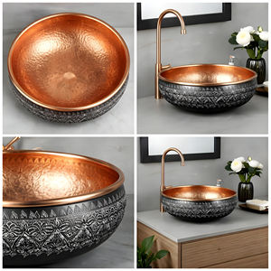 Qualité Supérieure, Vente en Gros, Lavabo sur Pied en Cuivre de Luxe, Finition Ultra Brillante, Fait Main, pour Salle de Bain, Maison et Hôtel - Product Image 4