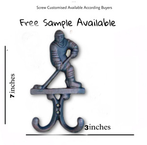 ตะขอแขวนเสื้อโค้ทเหล็กแนวชนบทตะขอแขวนพวงกุญแจเหล็กโบราณแบบย้อนยุค - Product Image 3