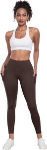 Paquete de 6 mallas de Yoga de cintura alta suaves y ecológicas para mujer, pantalones de entrenamiento transpirables, cintura elástica, patrón sólido, barriga frontal - Product Image 3