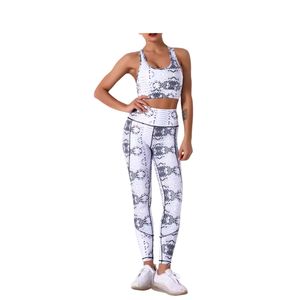 Ensemble de yoga personnalisé en gros imprimé par sublimation, leggings taille plus pour soulever les fesses et soutien-gorge de sport, vêtements de sport respirants - Product Image 3