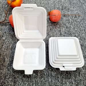 2025 ý tưởng sản phẩm mới nhà máy 9x9 inch PS bọt thực phẩm <span class=keywords><strong>container</strong></span> với bản lề Nắp Hộp Ăn Trưa/thức ăn nhanh/bánh Hamburger lấy đi - Product Image 2