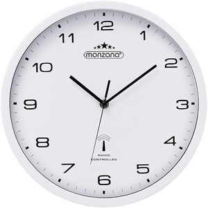 Reloj de Pared de Cuarzo Automático Monzana de Dígitos Grandes, 31 cm, Diseño Analógico Radiocontrolado - Product Image 1