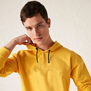 OEM/ODM Manufacturer High-Quality Pullover Premium Mens <b>Yellow</b> <b>Hoodies</b> 100% Cotton Custom Logo - Product Image 4