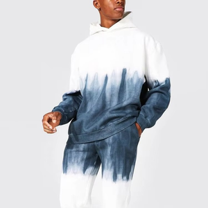 Vente en gros Ensembles deux pièces à manches longues pour hommes personnalisés Survêtement teinture par cravate Survêtement taille plus Costumes de sport teinture par nouage-Survêtement taille XL - Product Image 3