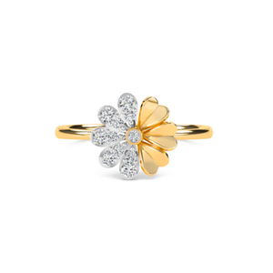 Magnifique bague en diamant d'inspiration florale pour femmes, design élégant, parfaite pour les fiançailles, les tenues de mariée et les célébrations spéciales - Product Image 1