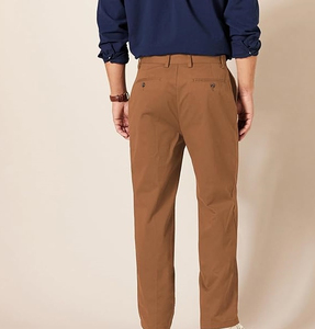 Chinos en coton stretch slim pour homme, taille haute, fermeture éclair, imperméable, séchage rapide, look personnalisé, fabriqué avec les meilleurs matériaux - Product Image 3