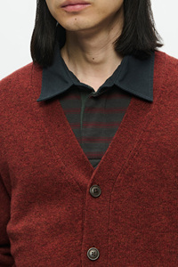 Pull en maille pour homme, coupe décontractée, poignets élastiques exclusifs, col en V, boutonné, élégant, poignets élastiques - Product Image 5