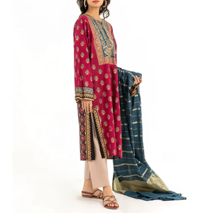 Traje de césped personalizado de último diseño transpirable de alta calidad bordado mangas completas mujeres Shalwar Kameez con Dupatta - Product Image 5