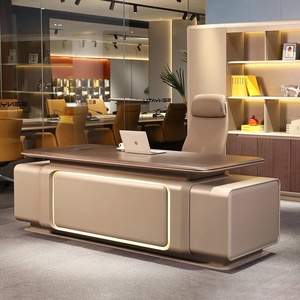 Premium L Shaped Executive Office <b>Desk</b> Modern Ergonomic Wood <b>Workstation</b> with Integrated Storage Solution - Product Image 5