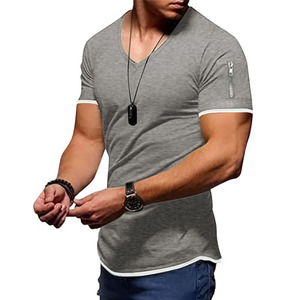 Camisetas Personalizadas de Manga Corta para Hombre, Corte Regular, Tejido de Poliéster/Algodón, Secado Rápido, Transpirables, con Logotipo Personalizado - Product Image 1