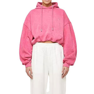 Sudaderas con Capucha Cortas Estampadas de Alta Calidad para Mujer, con Logotipo Frontal, Tela de Forro Polar, Transpirables, Ropa de Invierno al por Mayor - Product Image 3