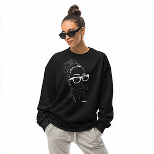 Men Printed Embroidered Stonewashed Oversized Fleece Crew Neck Winter <b>Sweatshirt</b> - Product Image 1
