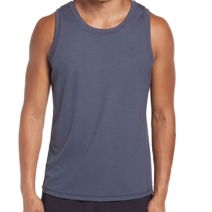 Débardeur de gym pour homme décontracté en coton respirant à séchage rapide écologique anti-boulochage couleur personnalisée XL haut de chemise sans manches - Product Image 5