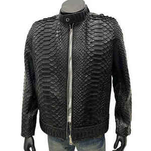 Chaquetas de cuero en relieve de cocodrilo para hombre, chaqueta de cuero genuino de piel de vaca, estilo de moda, nueva chaqueta de cuero al por mayor para hombre - Product Image 1