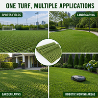 Gazon artificiel hybride Turfnest pour terrain de football, jardin, pelouse, aménagement paysager, renforcement personnalisé jusqu'à 4m x 50m