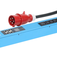 PDU intelligent pour le calcul en nuage, 12 ports verrouillables C13 C19 en métal pour centre de données, armoire de serveur haute densité, Modbus à distance