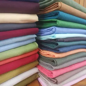 Çevre dostu saf keten kumaş elbise keten Shirting kumaş metre başına toptan fiyat fransız % 100% keten giysi kumaşı