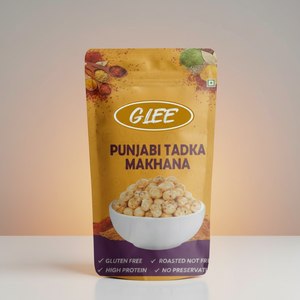 Glee Impex Tadka Punjabi Bajo en Grasa con Makhana, Bolsa de 50g |   Snack de Nuez Tostada Picante Sin Gluten, Paquete de Marca Privada - Product Image 1