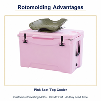 Boîte isotherme rose personnalisée en rotomoulage OEM ODM, fabriquée directement en usine
