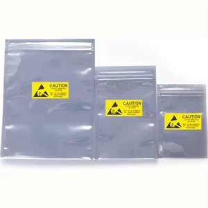 EU stock Anti Static Shielding <b>Bags</b> Silver Gray Resealable ESD <b>Zip</b> Lock <b>Bags</b> for Electronics PCB laptop refurbishment recycling - Product Image 1