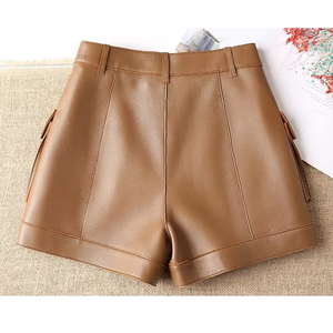 Pantalones cortos informales para exteriores para mujer, ropa de moda de cuero personalizada de Pakistán transpirable - Product Image 2