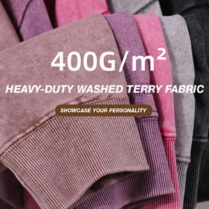 Sudadera con Capucha Gruesa de 400 g/m², Estilo Vintage, Lavado Ácido, Personalizada con Impresión DTG y Logotipo, Fabricantes de Personalización de Sudaderas - Product Image 3
