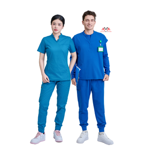Tenues médicales élégantes pour hommes/femmes, en spandex, polyester et rayonne, pour infirmiers, dentistes et personnel hospitalier. - Product Image 3